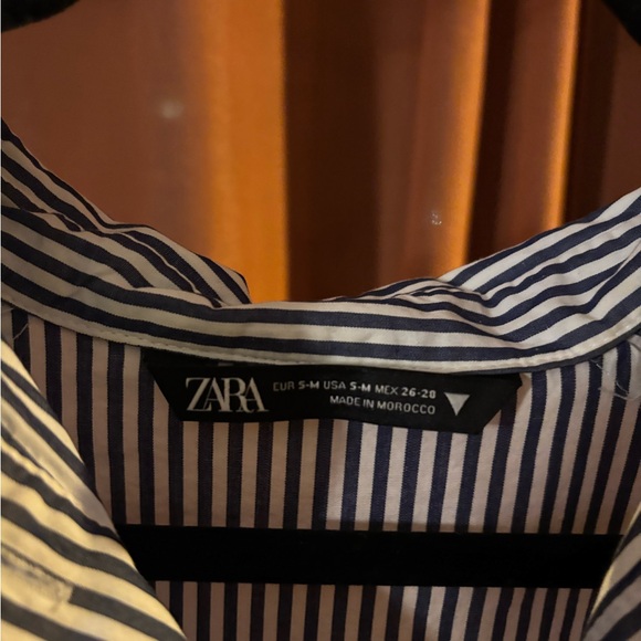 Zara Short Sleeve, Striped, Oversized Button Down! - Picture 2 of 2